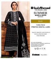 3 Pieces Women's Unstitched Lawn Printed Suit - Hammad Ali Merch