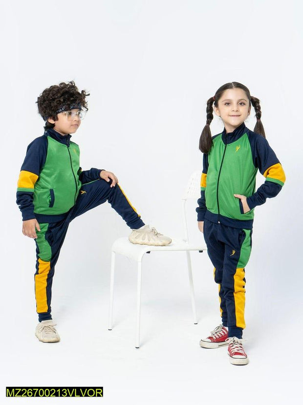 2 Pieces Kids Stitched Poly Athletic Fleece Track Suit - Hammad Ali Merch