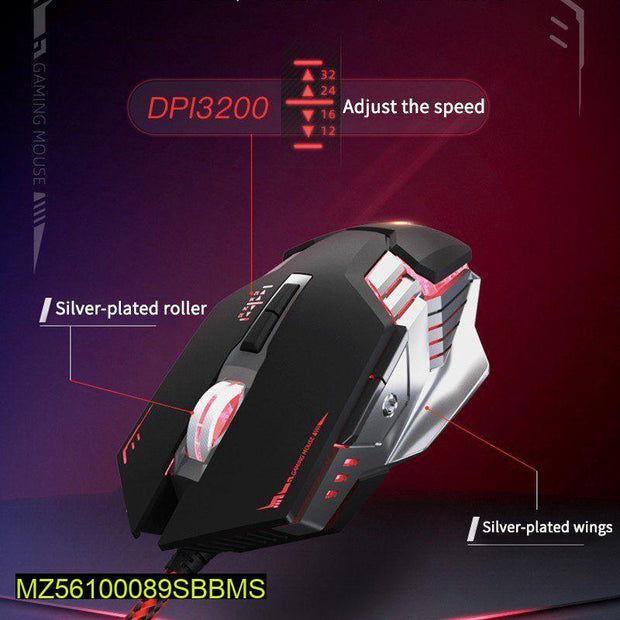 G9 LED Lights Gaming Mouse Set - Hammad Ali Merch