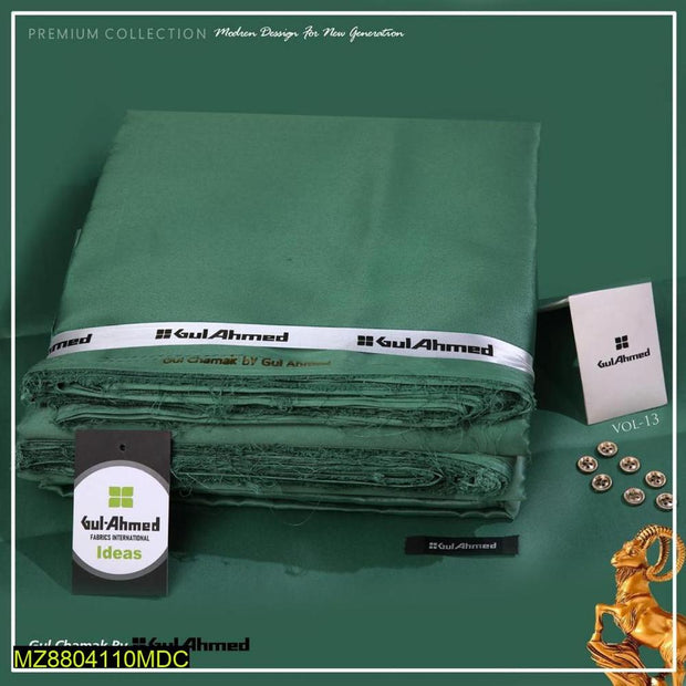 Men's Premium Unstitched Cotton Plain Suit - Hammad Ali Merch