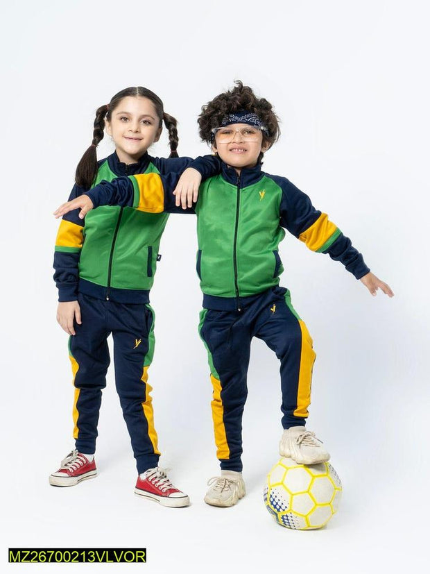 2 Pieces Kids Stitched Poly Athletic Fleece Track Suit - Hammad Ali Merch