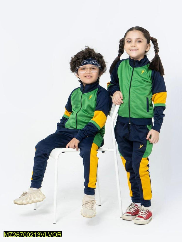 2 Pieces Kids Stitched Poly Athletic Fleece Track Suit - Hammad Ali Merch